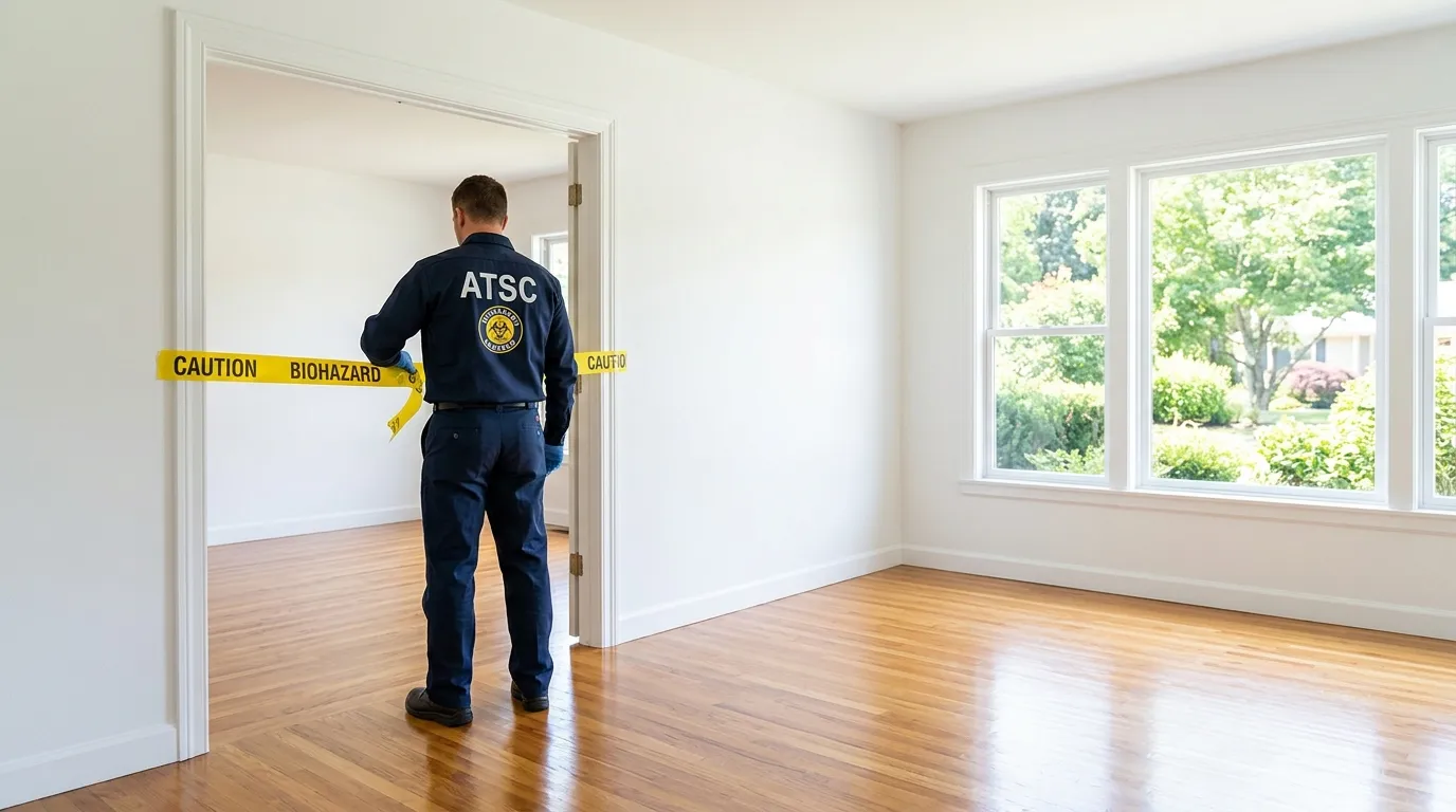 Certified biohazard cleanup crew performing Crime Scene Cleanup in Dayton